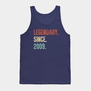 Retro Vintage 10th Birthday Legendary Since 2009 Tank Top